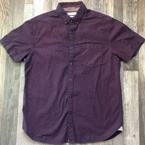 Maroon Cactus Man button up shirt